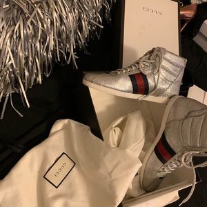 Glitter high GUCCI sneaker 100 AUTHENTIC